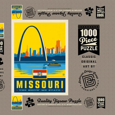 Darstellung des Puzzle Motivs Missouri: The Show-Me State 1000 Puzzle Schachtel 3D Modell