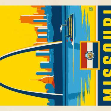 Darstellung des Puzzle Motivs Missouri: The Show-Me State 200 Puzzle 3D Modell