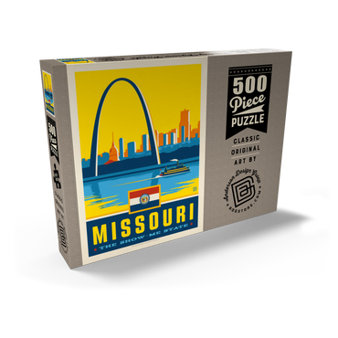 Darstellung des Puzzle Motivs Missouri: The Show-Me State 500 Puzzle Schachtel Ansicht2
