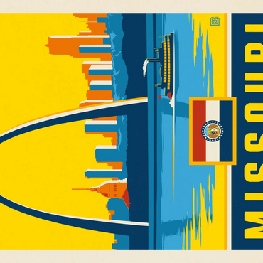 Darstellung des Puzzle Motivs Missouri: The Show-Me State 500 Puzzle 3D Modell