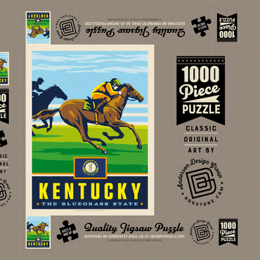 Darstellung des Puzzle Motivs Kentucky: The Bluegrass State 1000 Puzzle Schachtel 3D Modell