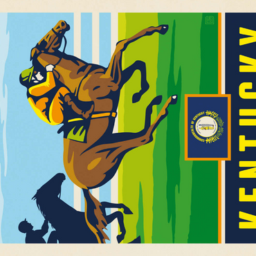 Darstellung des Puzzle Motivs Kentucky: The Bluegrass State 500 Puzzle 3D Modell