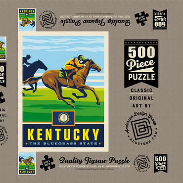 Darstellung des Puzzle Motivs Kentucky: The Bluegrass State 500 Puzzle Schachtel 3D Modell