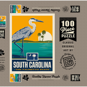 Darstellung des Puzzle Motivs South Carolina: The Palmetto State 100 Puzzle Schachtel 3D Modell