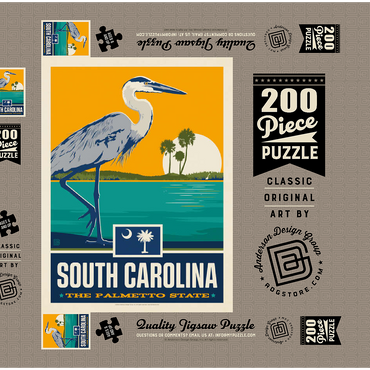 Darstellung des Puzzle Motivs South Carolina: The Palmetto State 200 Puzzle Schachtel 3D Modell