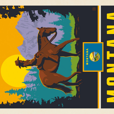 Darstellung des Puzzle Motivs Montana: The Treasure State 1000 Puzzle 3D Modell