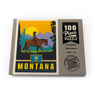 Darstellung des Puzzle Motivs Montana: The Treasure State 100 Puzzle Schachtel Ansicht3