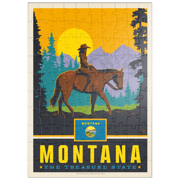 Darstellung des Puzzle Motivs puzzleplate Montana: The Treasure State 100 Puzzle