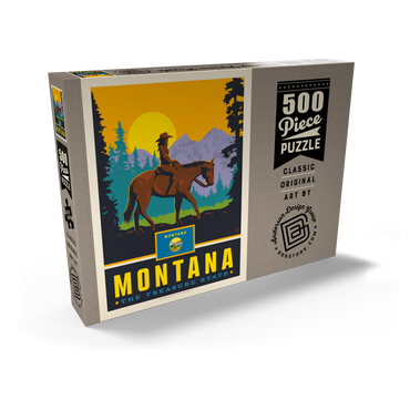 Darstellung des Puzzle Motivs Montana: The Treasure State 500 Puzzle Schachtel Ansicht2
