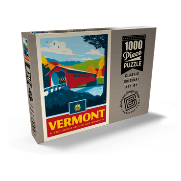 Darstellung des Puzzle Motivs Vermont: The Green Mountain State 1000 Puzzle Schachtel Ansicht2