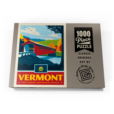 Darstellung des Puzzle Motivs Vermont: The Green Mountain State 1000 Puzzle Schachtel Ansicht3