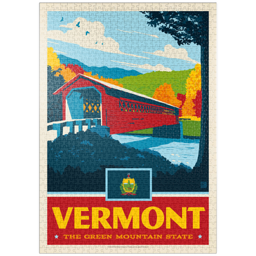 Darstellung des Puzzle Motivs puzzleplate Vermont: The Green Mountain State 1000 Puzzle