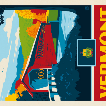 Darstellung des Puzzle Motivs Vermont: The Green Mountain State 1000 Puzzle 3D Modell