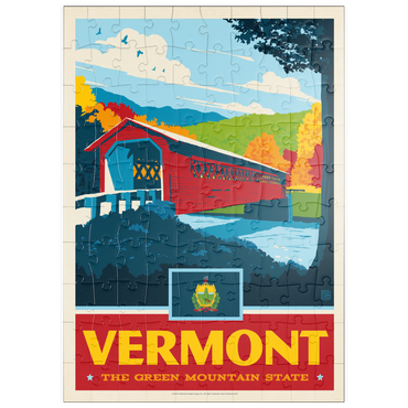 Darstellung des Puzzle Motivs puzzleplate Vermont: The Green Mountain State 100 Puzzle