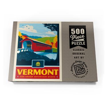 Darstellung des Puzzle Motivs Vermont: The Green Mountain State 500 Puzzle Schachtel Ansicht3