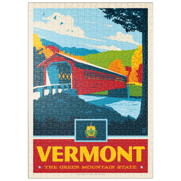 Darstellung des Puzzle Motivs puzzleplate Vermont: The Green Mountain State 500 Puzzle