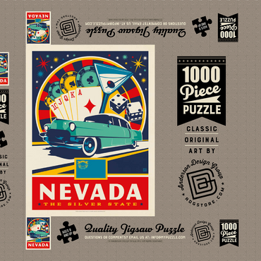 Darstellung des Puzzle Motivs Nevada: The Silver State 1000 Puzzle Schachtel 3D Modell