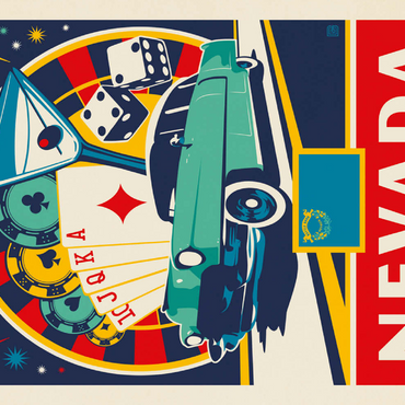 Darstellung des Puzzle Motivs Nevada: The Silver State 100 Puzzle 3D Modell