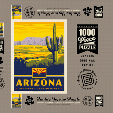 Darstellung des Puzzle Motivs Arizona: The Grand Canyon State 1000 Puzzle Schachtel 3D Modell