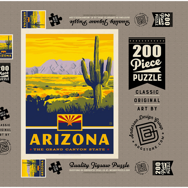 Darstellung des Puzzle Motivs Arizona: The Grand Canyon State 200 Puzzle Schachtel 3D Modell