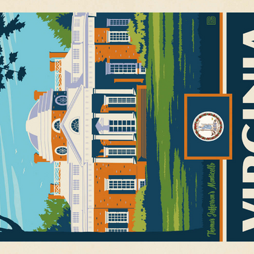 Darstellung des Puzzle Motivs Virginia: The Old Dominion State 100 Puzzle 3D Modell