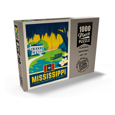 Darstellung des Puzzle Motivs Mississippi: The Magnolia State 1000 Puzzle Schachtel Ansicht2