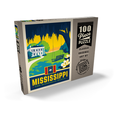 Darstellung des Puzzle Motivs Mississippi: The Magnolia State 100 Puzzle Schachtel Ansicht2