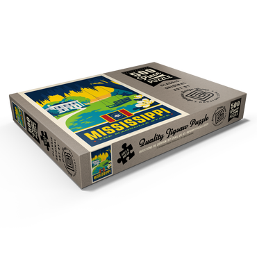 Darstellung des Puzzle Motivs Mississippi: The Magnolia State 500 Puzzle Schachtel Ansicht1