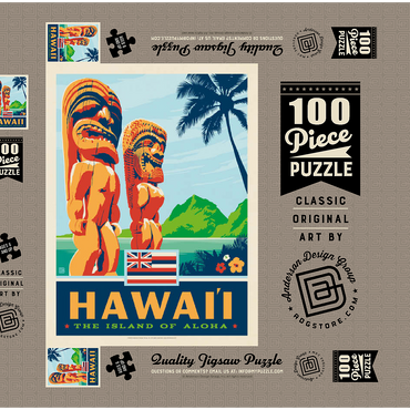 Darstellung des Puzzle Motivs Hawai’i: The Island Of Aloha 100 Puzzle Schachtel 3D Modell