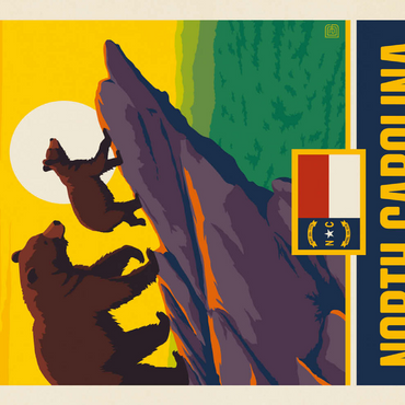 Darstellung des Puzzle Motivs North Carolina: The Tar Heel State 200 Puzzle 3D Modell