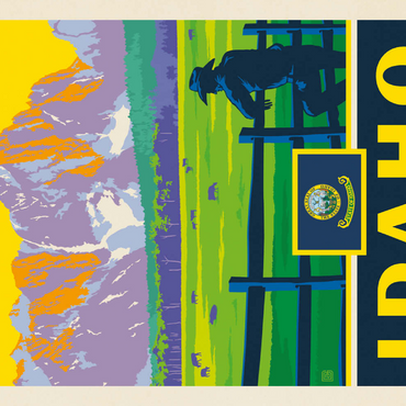 Darstellung des Puzzle Motivs Idaho: The Gem State 100 Puzzle 3D Modell