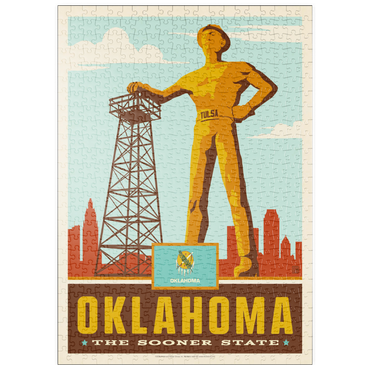 Darstellung des Puzzle Motivs puzzleplate Oklahoma: The Sooner State 500 Puzzle