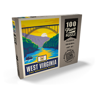 Darstellung des Puzzle Motivs West Virginia: The Mountain State 100 Puzzle Schachtel Ansicht2