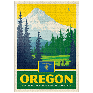 Darstellung des Puzzle Motivs puzzleplate Oregon: The Beaver State 1000 Puzzle