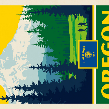 Darstellung des Puzzle Motivs Oregon: The Beaver State 1000 Puzzle 3D Modell