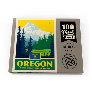 Darstellung des Puzzle Motivs Oregon: The Beaver State 100 Puzzle Schachtel Ansicht3