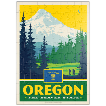 Darstellung des Puzzle Motivs puzzleplate Oregon: The Beaver State 100 Puzzle