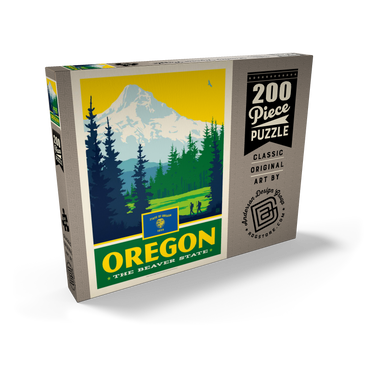 Darstellung des Puzzle Motivs Oregon: The Beaver State 200 Puzzle Schachtel Ansicht2