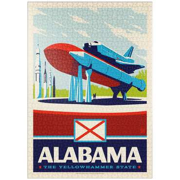 Darstellung des Puzzle Motivs puzzleplate Alabama: The Yellowhammer State 1000 Puzzle