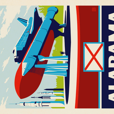 Darstellung des Puzzle Motivs Alabama: The Yellowhammer State 1000 Puzzle 3D Modell