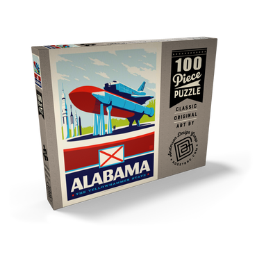 Darstellung des Puzzle Motivs Alabama: The Yellowhammer State 100 Puzzle Schachtel Ansicht2