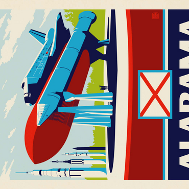 Darstellung des Puzzle Motivs Alabama: The Yellowhammer State 200 Puzzle 3D Modell