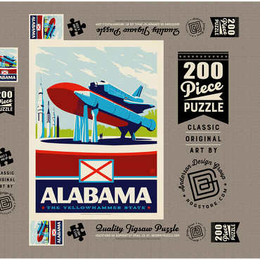 Darstellung des Puzzle Motivs Alabama: The Yellowhammer State 200 Puzzle Schachtel 3D Modell