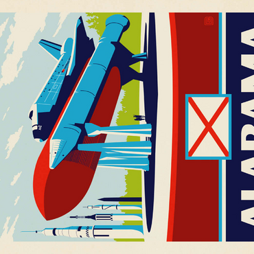 Darstellung des Puzzle Motivs Alabama: The Yellowhammer State 500 Puzzle 3D Modell