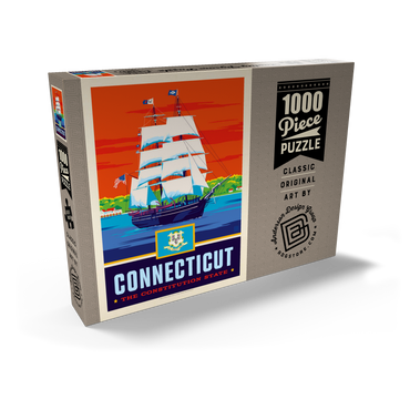 Darstellung des Puzzle Motivs Connecticut: The Constitution State 1000 Puzzle Schachtel Ansicht2