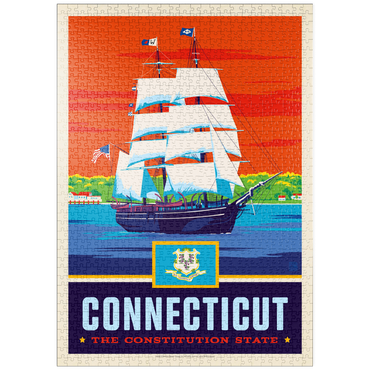 Darstellung des Puzzle Motivs puzzleplate Connecticut: The Constitution State 1000 Puzzle