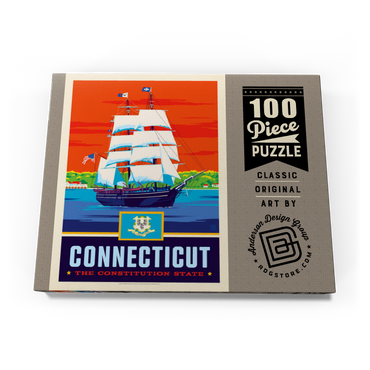 Darstellung des Puzzle Motivs Connecticut: The Constitution State 100 Puzzle Schachtel Ansicht3