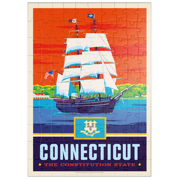 Darstellung des Puzzle Motivs puzzleplate Connecticut: The Constitution State 100 Puzzle