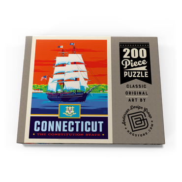 Darstellung des Puzzle Motivs Connecticut: The Constitution State 200 Puzzle Schachtel Ansicht3