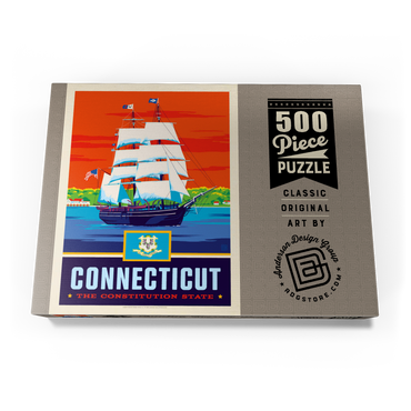 Darstellung des Puzzle Motivs Connecticut: The Constitution State 500 Puzzle Schachtel Ansicht3